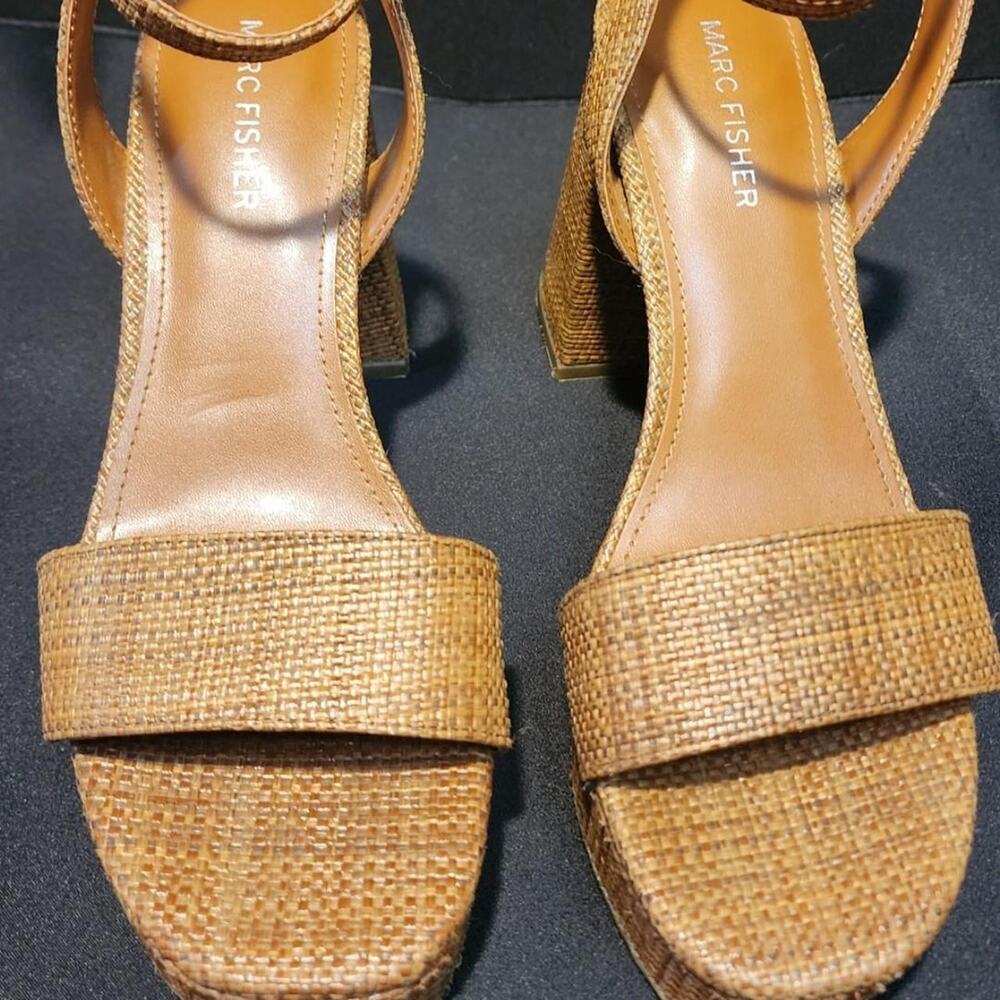 Marc fisher woven platform block